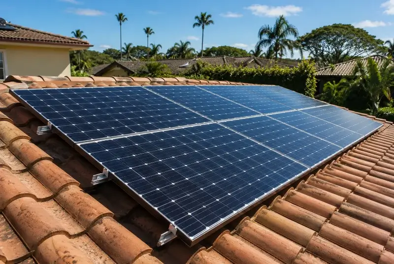 Installation de panneaux solaires à la Bosse-de-Bretagne